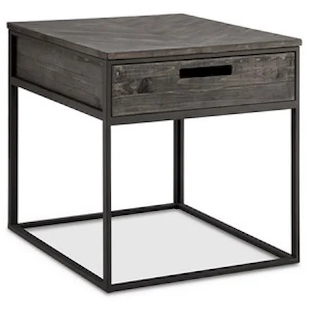 Rectangular End Table with Drawer